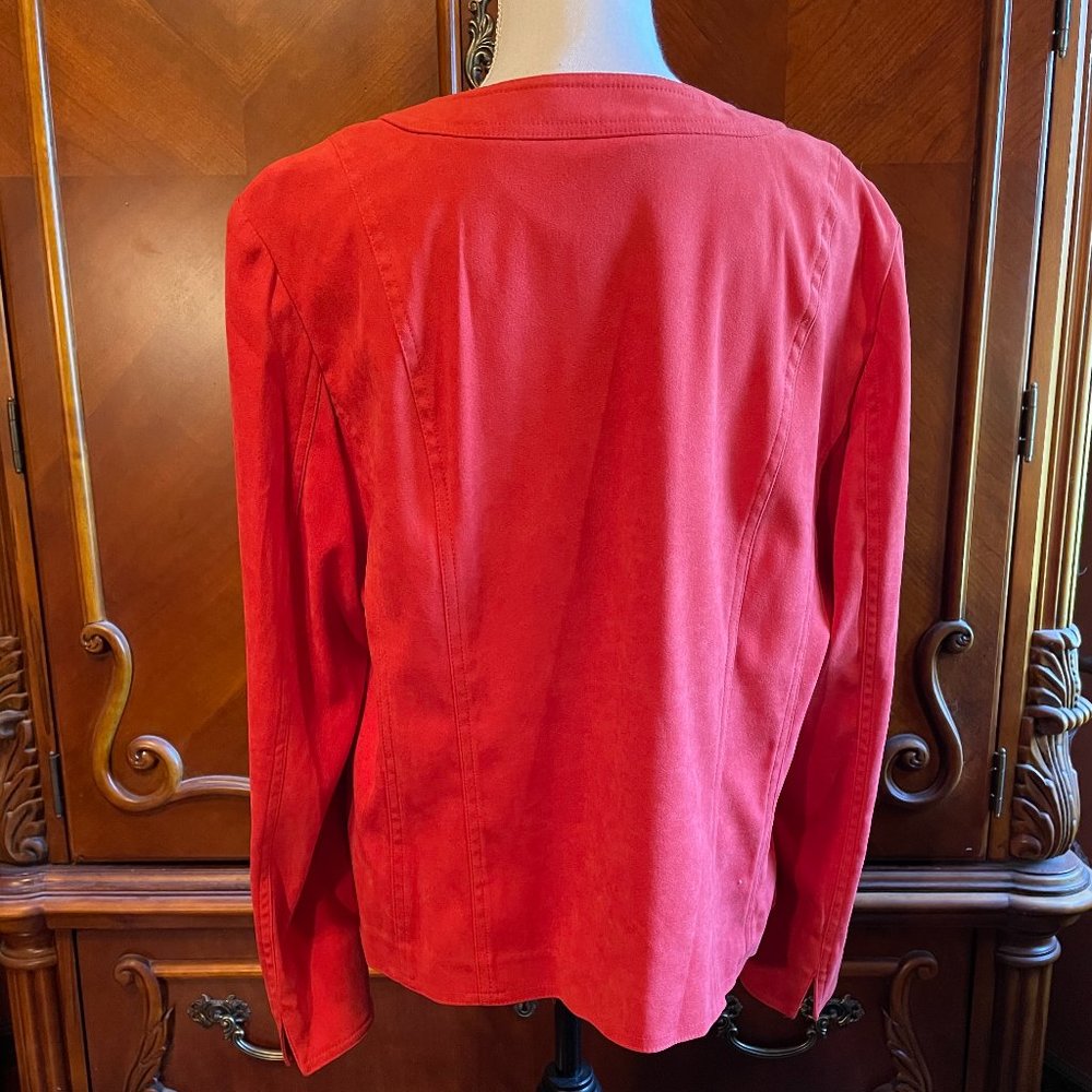 "JM Collection" Rusty Orange Jacket - Picture 3 of 5